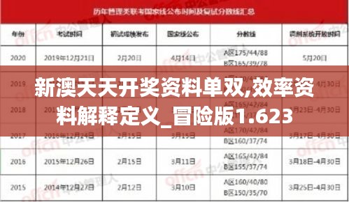 新澳天天開獎(jiǎng)資料單雙,效率資料解釋定義_冒險(xiǎn)版1.623