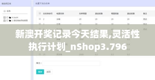 新澳開獎記錄今天結(jié)果,靈活性執(zhí)行計劃_nShop3.796