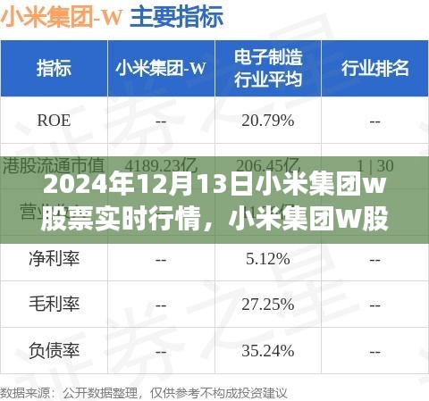 2024年12月13日小米集團(tuán)W股票實(shí)時(shí)行情深度解析，特殊日的股市觀察