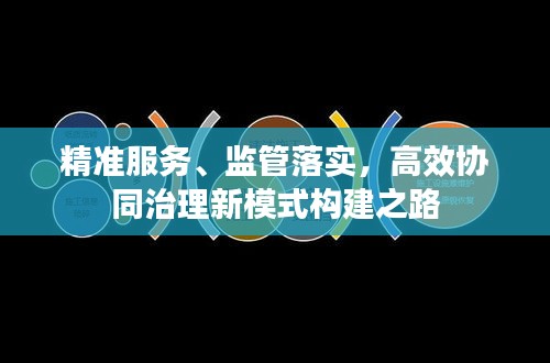精準(zhǔn)服務(wù)、監(jiān)管落實(shí)，高效協(xié)同治理新模式構(gòu)建之路