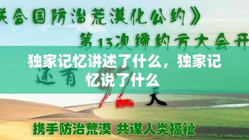 獨(dú)家記憶講述了什么，獨(dú)家記憶說(shuō)了什么 