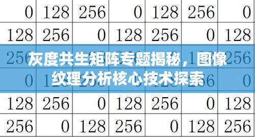 灰度共生矩陣專題揭秘，圖像紋理分析核心技術探索