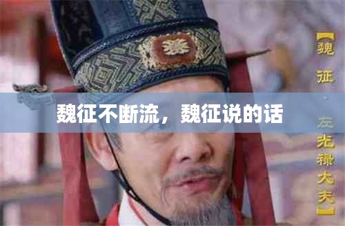 魏征不斷流，魏征說的話 