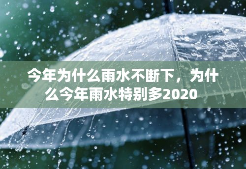 今年為什么雨水不斷下，為什么今年雨水特別多2020 