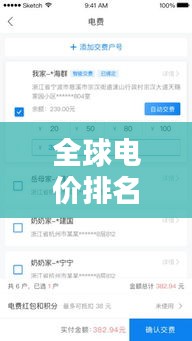 全球電價(jià)排名大揭秘，圖文詳解助你一目了然