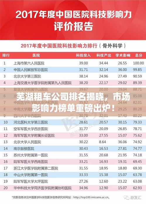 蕪湖租車公司排名揭曉，市場影響力榜單重磅出爐！