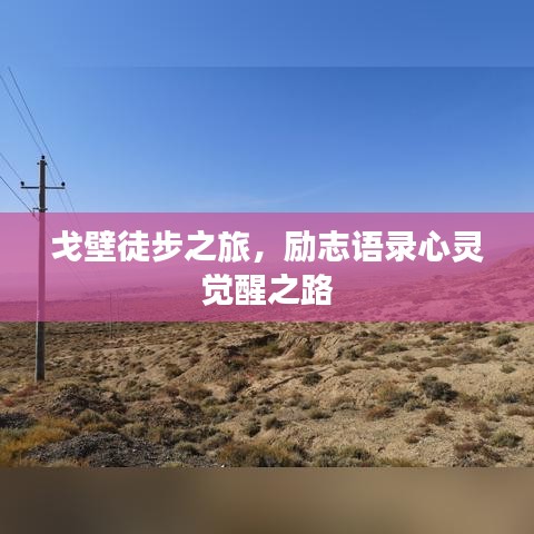 戈壁徒步之旅，勵(lì)志語(yǔ)錄心靈覺(jué)醒之路