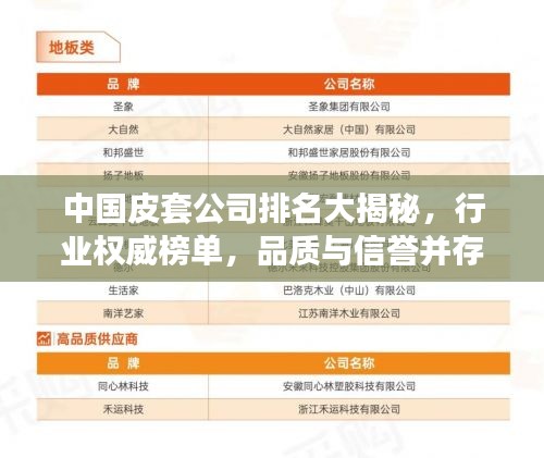 中國皮套公司排名大揭秘，行業(yè)權(quán)威榜單，品質(zhì)與信譽并存的企業(yè)！