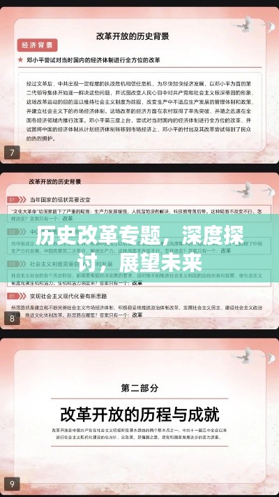 歷史改革專題，深度探討，展望未來