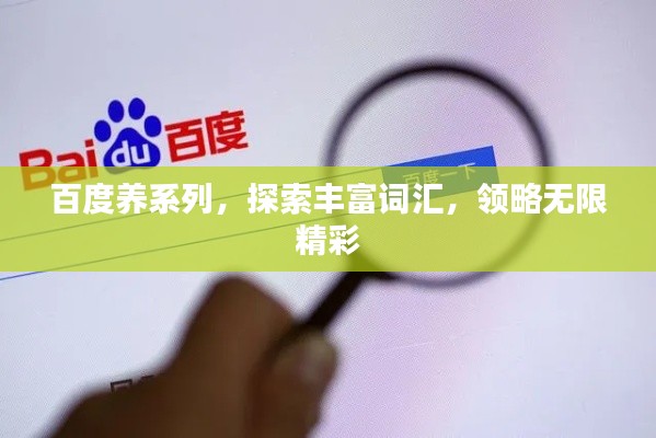百度養(yǎng)系列，探索豐富詞匯，領(lǐng)略無限精彩