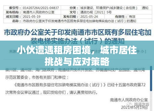 小伙遭遇租房困境，城市居住挑戰(zhàn)與應(yīng)對(duì)策略
