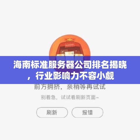 海南標準服務(wù)器公司排名揭曉，行業(yè)影響力不容小覷