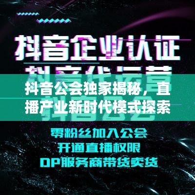 抖音公會獨家揭秘，直播產(chǎn)業(yè)新時代模式探索